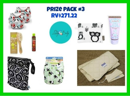Win 1 of 3 cloth diapering and baby gear prize packages worth over $2000! (US, 6/21)