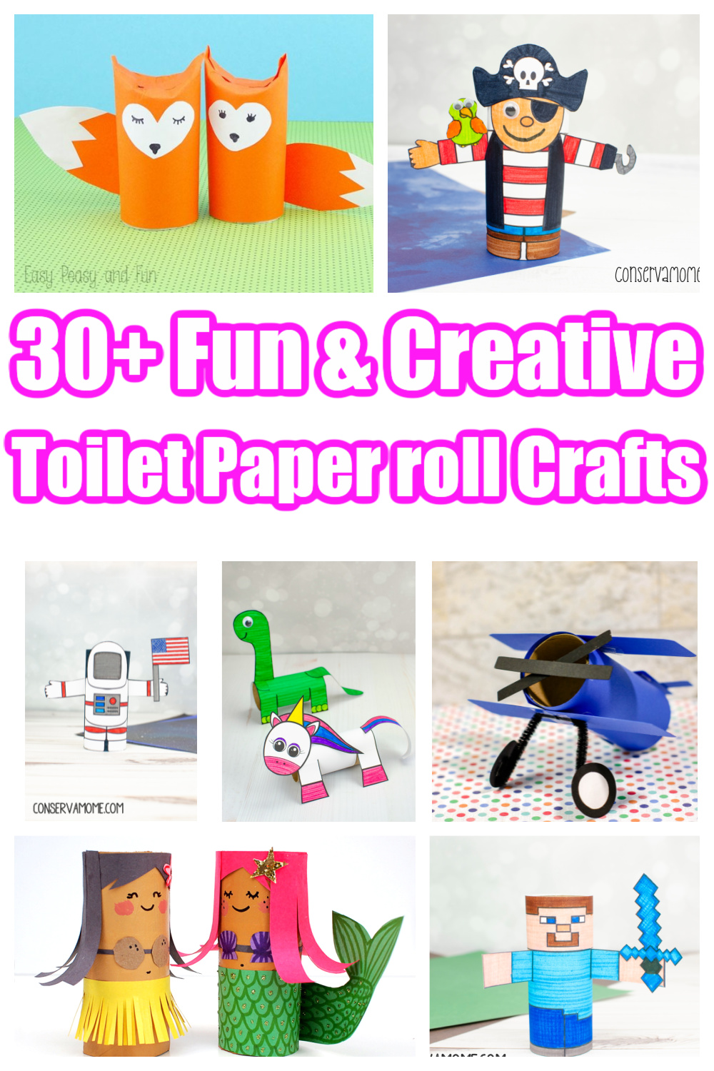 ConservaMom 30 Cute Fun Toilet Paper Roll Crafts ConservaMom