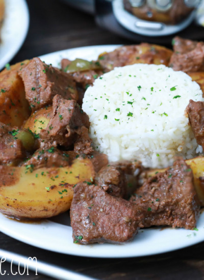 carne con papas - Cuban beef stew