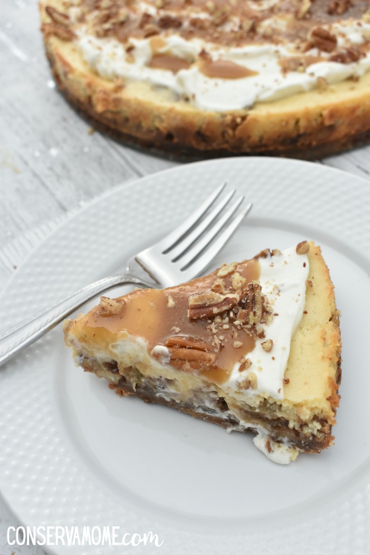 Caramel Pecan Apple Pie Cheesecake