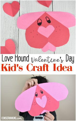 Love Hound Heart Valentine's Day Kids Craft Idea - ConservaMom