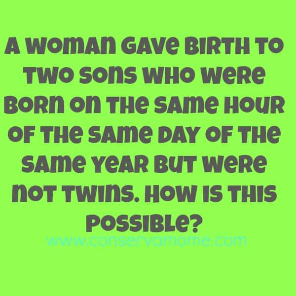 Two sons who were born on the same hour of the same day