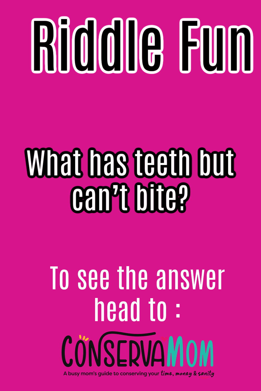 What has teeth but can't bite