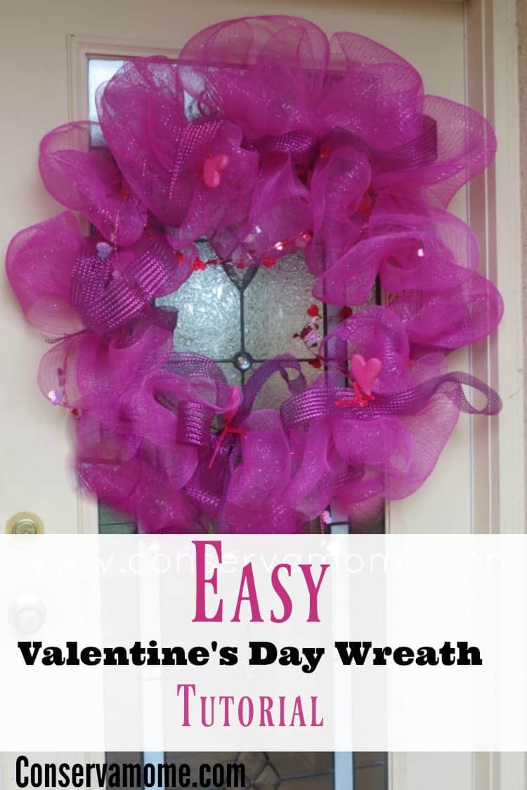 How to Make a Deco Mesh Wreath for Valentine's Day - How to Make