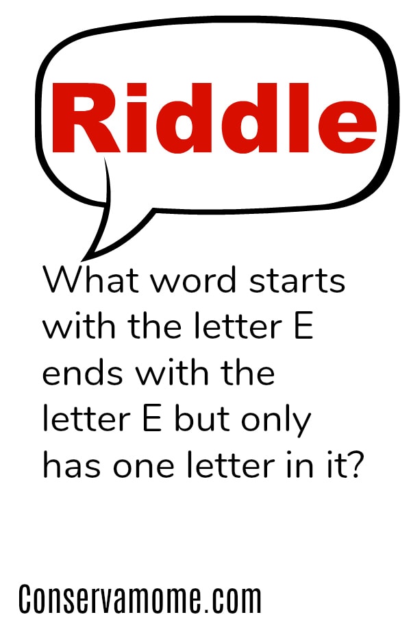 What word starts with the letter E ends with the letter E but only has one letter in it?