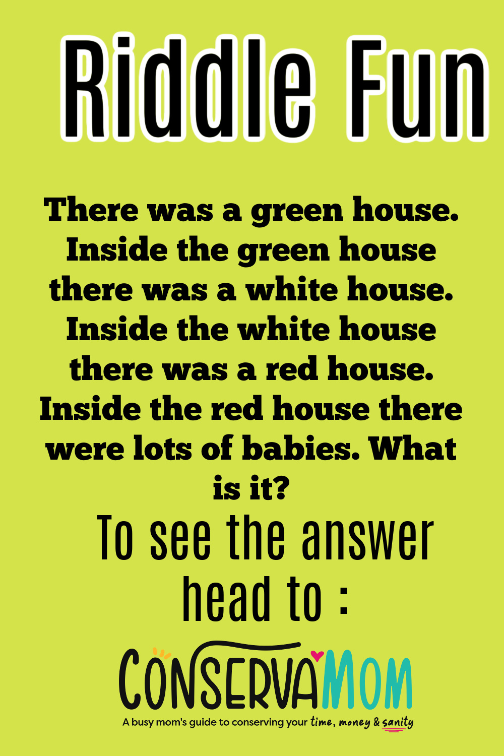 Riddle of the day fun