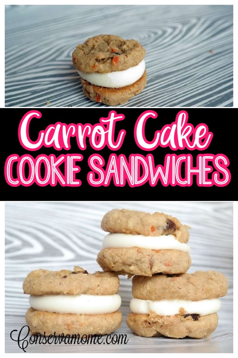 Carrot Cake Cookie Sandwiches