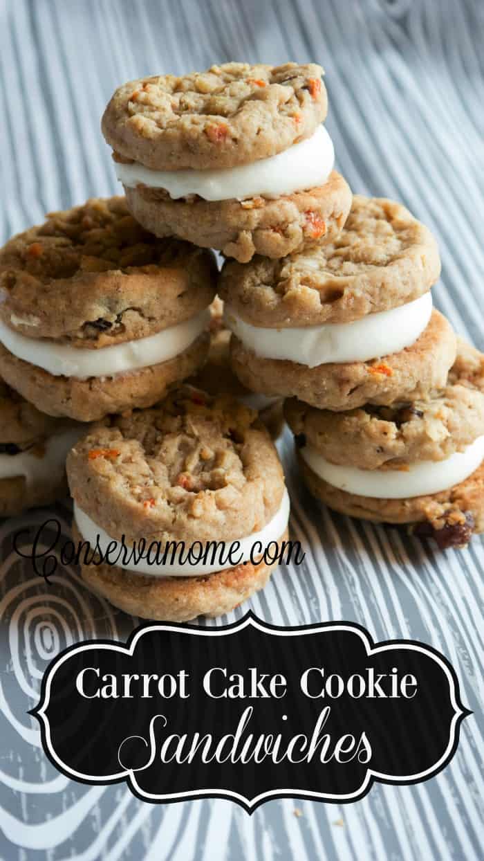 Delicious Carrot Cake Cookie Sandwiches will be an amazing treat that the whole family will love. Eat them with a big glass of milk and you'll be in heaven!