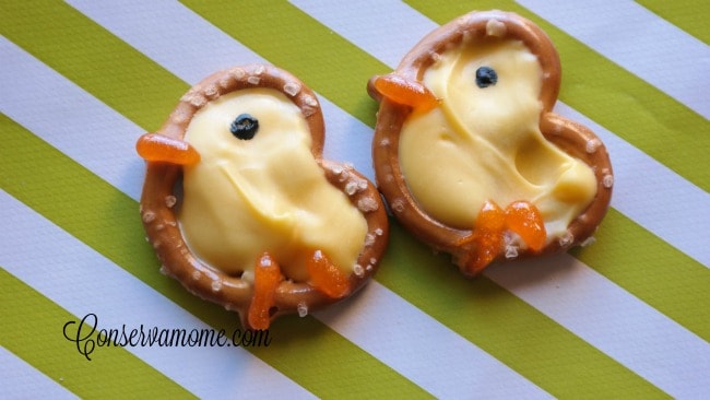 Conservamom Diy Pretzel Chicks Tasty Spring Time Craft Idea