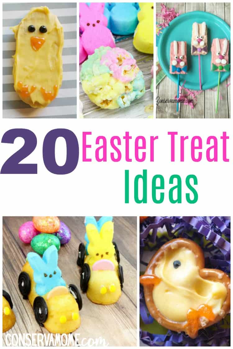 Here's a fun round up of 20 Fun Easter Treat ideas that will sweeten anyone's day! Perfect for a Spring party or Easter get together! This is a fun round up of creative Easter treat ideas!