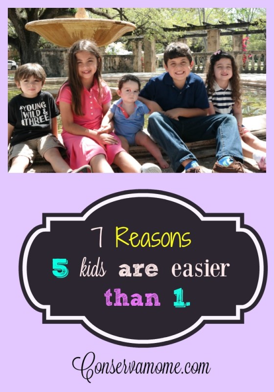 7 Reasons 5 Kids are Easier than 1