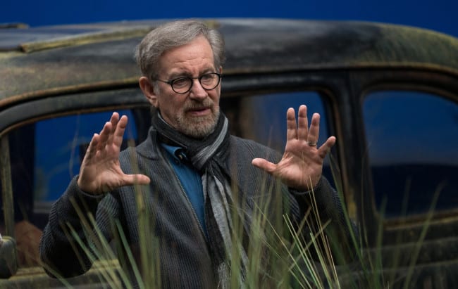 Director Steven Spielberg on the set of Disney's THE BFG, based on the best-sellling book by Roald Dahl.