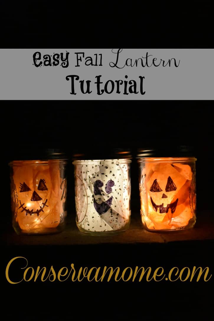 Easy Fall Lantern Tutorial - ConservaMom