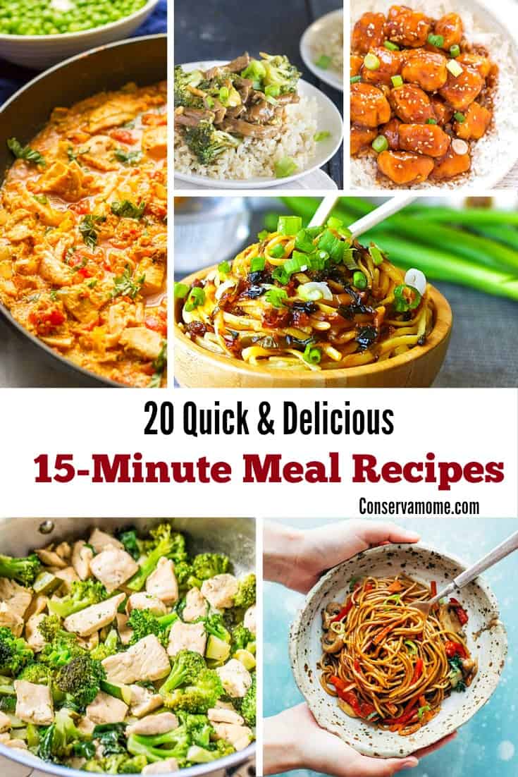 Delicious 15 minute meal recipes