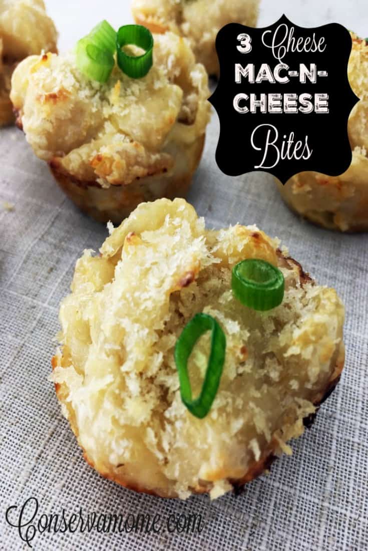 This delicious 3 Cheese Mac-N-Cheese Bites Recipe will be a huge hit. Full of delicious flavors and easy to make you won't be able to get enough. 