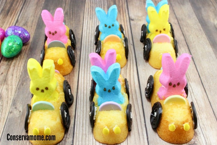 These fun little DIY Bunny Peep racers are a delicious and fun treat for any party or Easter event.