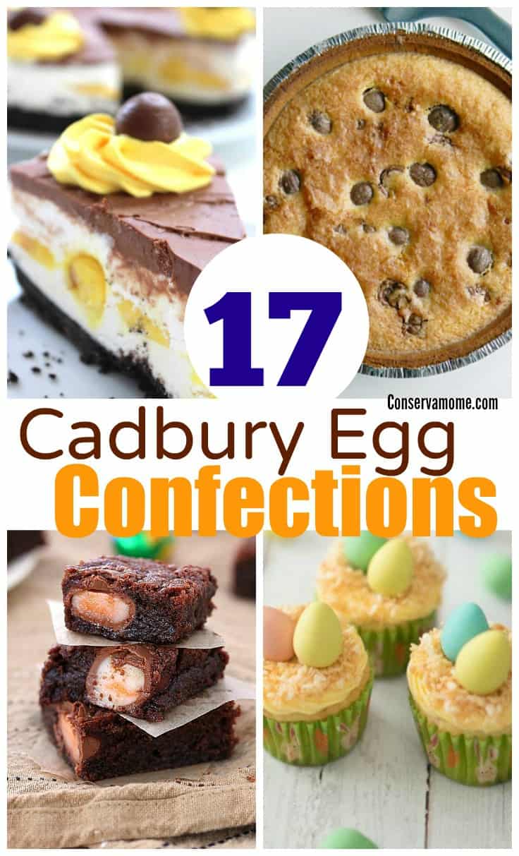 Cadbury Eggs are a delicious spring treat. However, did you know that there are some great ways to incorporate them into delicious desserts? Check out this round up of Cadbury Egg Confections- 17 desserts made with Cadbury eggs! 