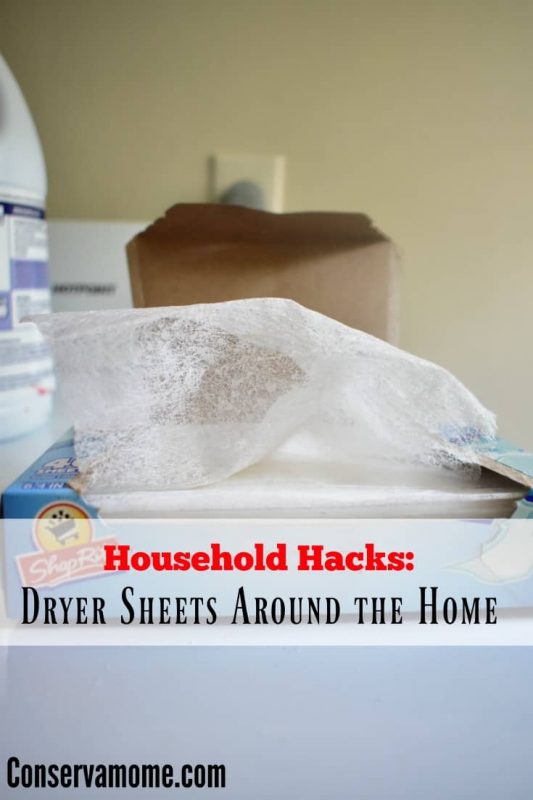 Household Hacks Uses for Dryer Sheets around the home