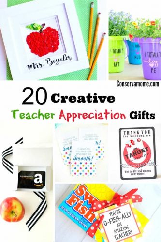 20 Creative Teacher Appreciation Gifts - ConservaMom
