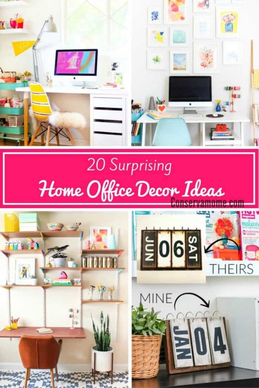 20 Surprising Home Office Decor Ideas - ConservaMom