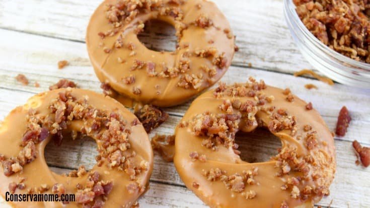 Salted caramel & bacon donuts