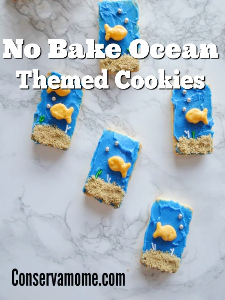No bake ocean themed cookies