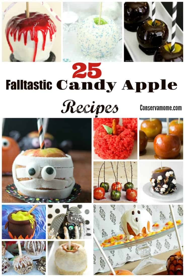 Who can resist the delectable taste of Candy Apples? Here is a fun round up of 25 Falltastic Candy Apple recipes sure to be a huge hit! Delicious and so fun to make you won't know where to start! 