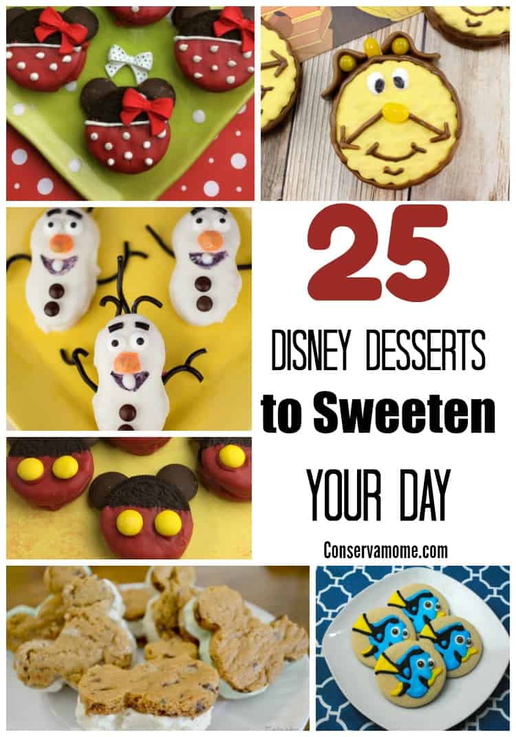 Looking for Some Disney Inspired fun? Check out these 25 Disney Desserts to Sweeten your day.