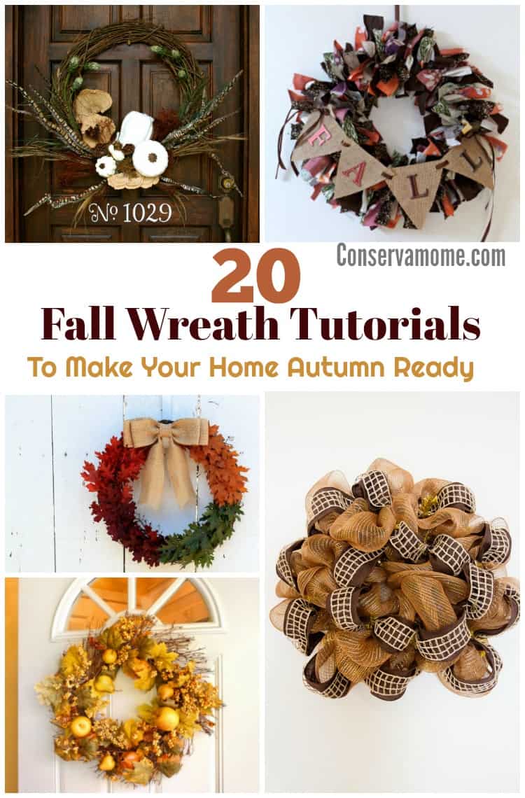 This fun round up of 20 DIY Fall Wreath Tutorials Will Make Your Home Autumn Ready and welcome all who visit. These are all easy to make and so beautiful to look at! 