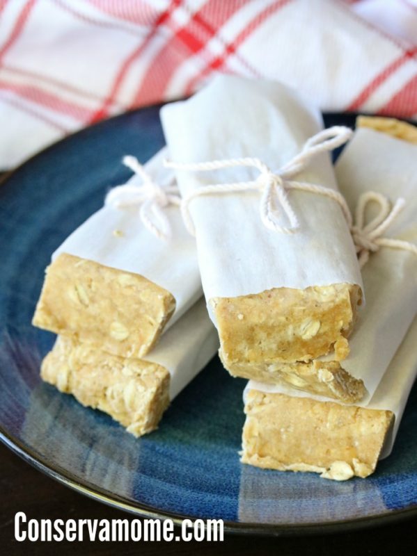 Peanut Butter Vanilla Homemade Protein Bars ConservaMom