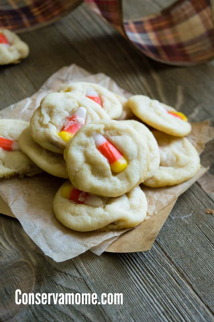 Candy corn sugar cookies