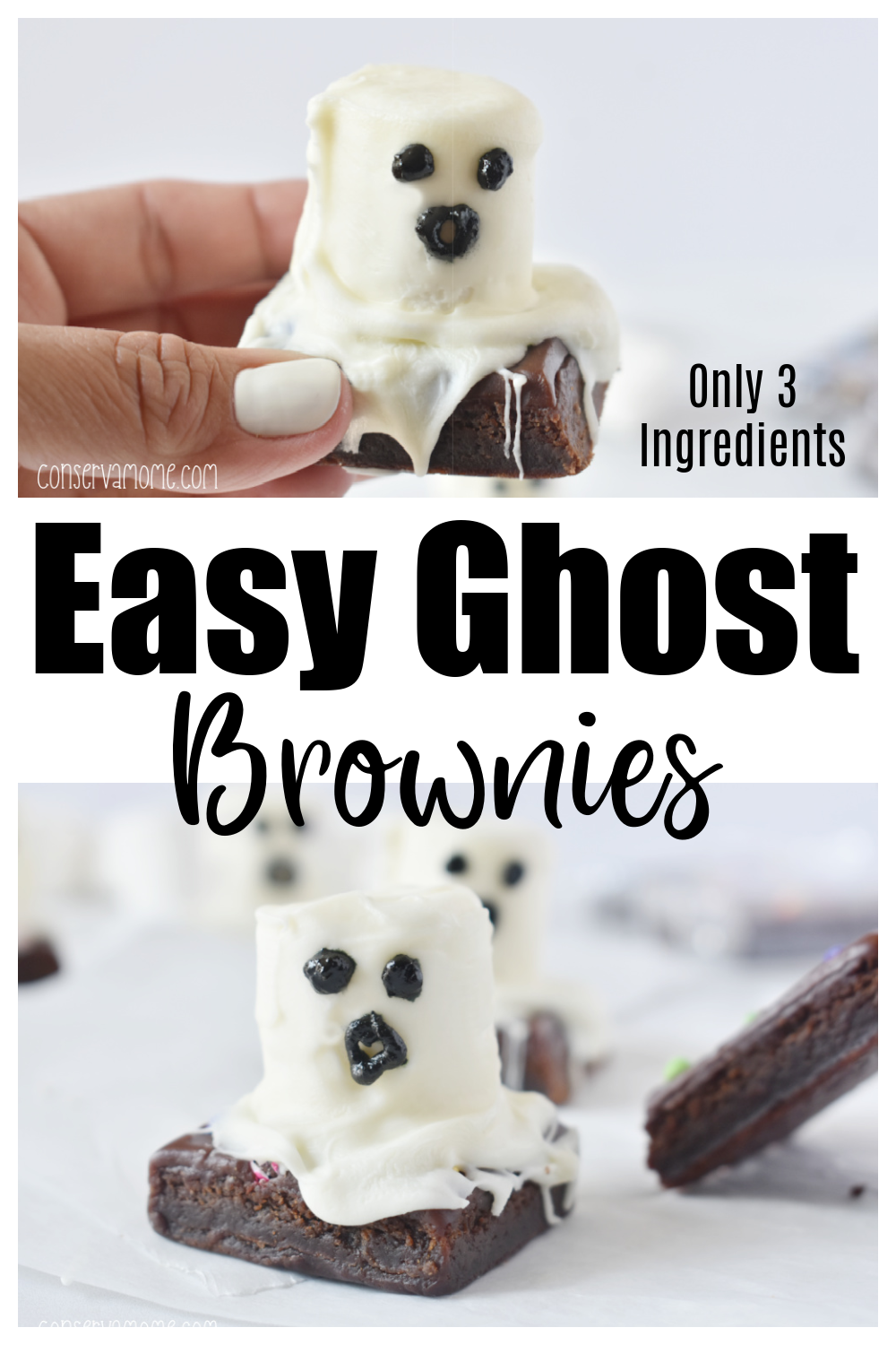 Easy Ghost Brownies Recipe: Spooky Halloween Treats - ConservaMom