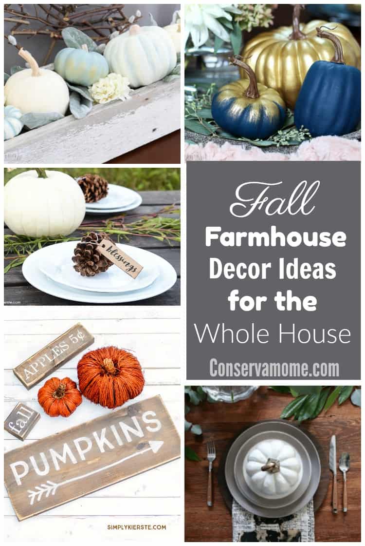 Fall is almost here! Check out this fun round up of Fall Farmhouse Decor ideas for the Whole House.