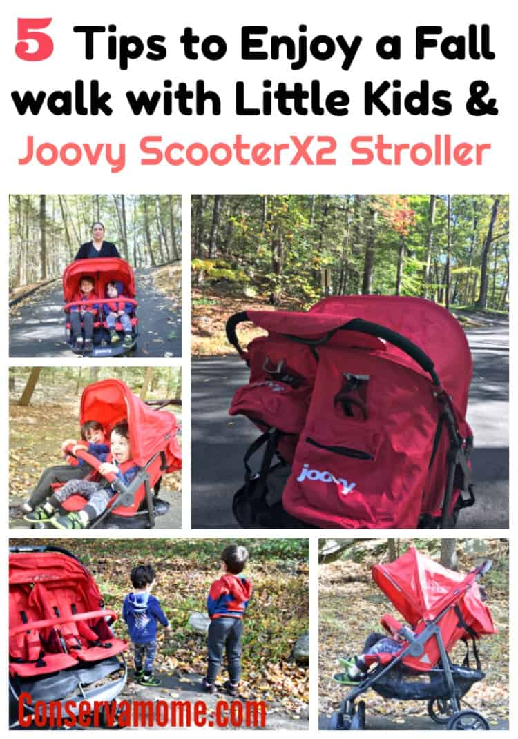 5 Tips to Enjoy a Fall walk with Little Kids & Joovy ScooterX2 Stroller