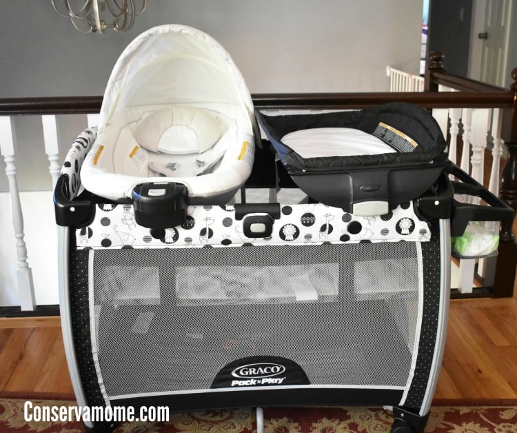 graco pack and play quick connect portable bouncer with bassinet