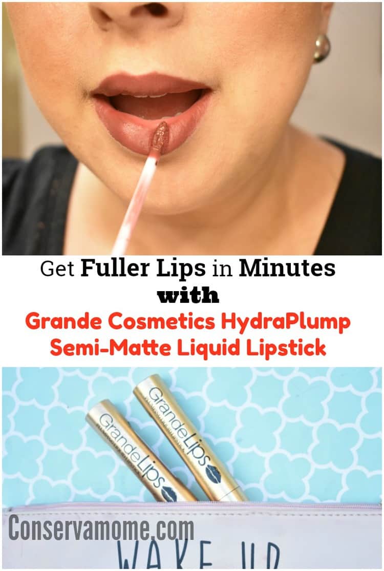 Find out how to Get fuller Lips in minutes with Grande Cosmetics "GrandeLIPS Hydraplump Semi-Matte Liquid Lipstick