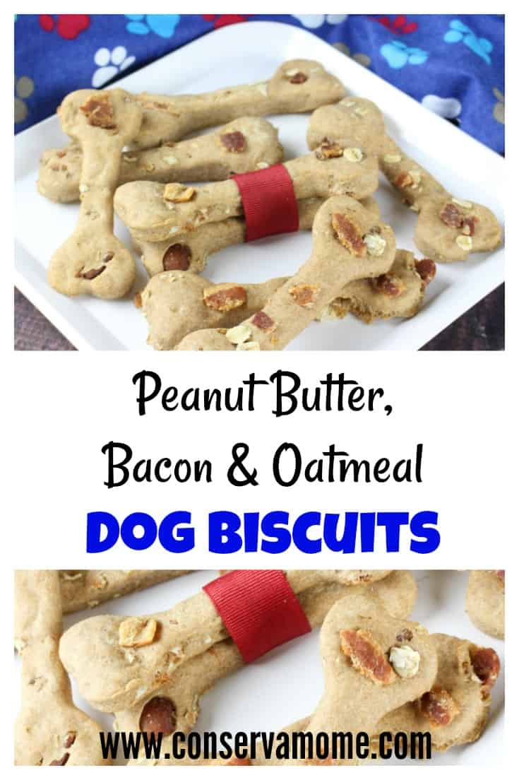 This delicious Peanut Butter, Bacon and Oatmeal Dog Biscuit Recipe is the perfect homemade gift for your furry friend. Excellent for Gift giving or just because! 