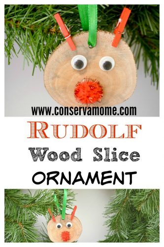 Rudolf Wood Slice Ornaments - Perfect craft for Little ones!