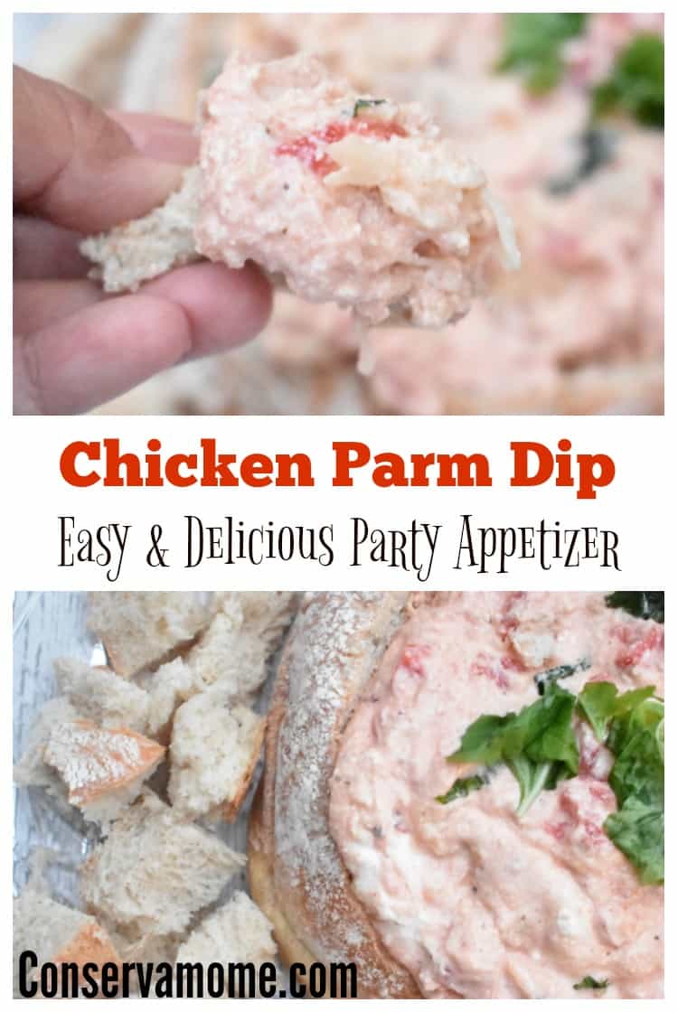 Find out why this delicious & easy Chicken Parm Dip is a must have at any party, event or just because. This easy & delicious party appetizer will be a hit wherever you take it! 