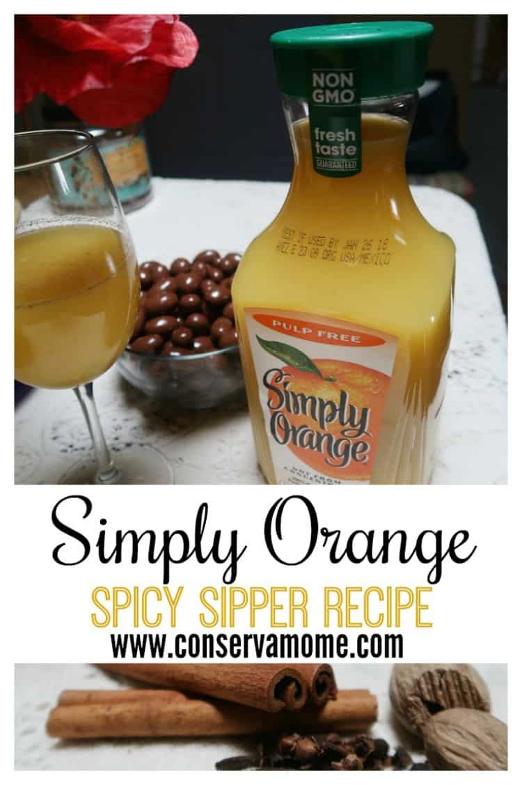 Check out a delicious and easy winter recipe that will be the hit at any Holiday Gathering , this Simply Orange® Spicy Sipper Recipe encompasses all the tastes of the season.