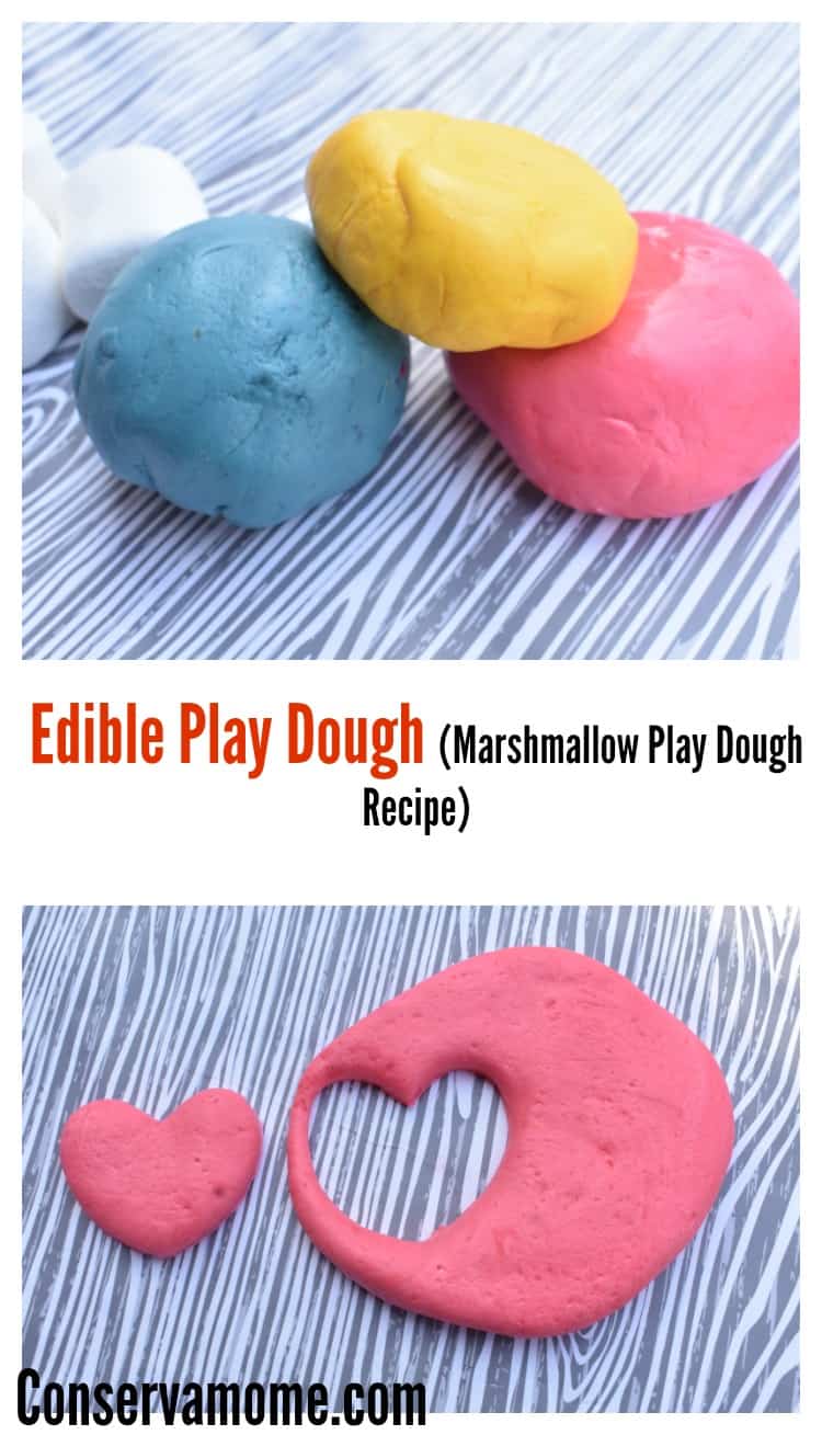  This fun and edible play dough recipe will be a hit with your kids. Perfect for an afternoon crafty fun or just because you'll feel safe knowing their having fun with this Marshmallow Play dough recipe. 