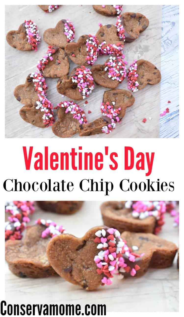 These delicious heart shape cookie treats are the perfect way to show some love! Check out this easy Valentine's Day Chocolate Chip Cookies recipe!