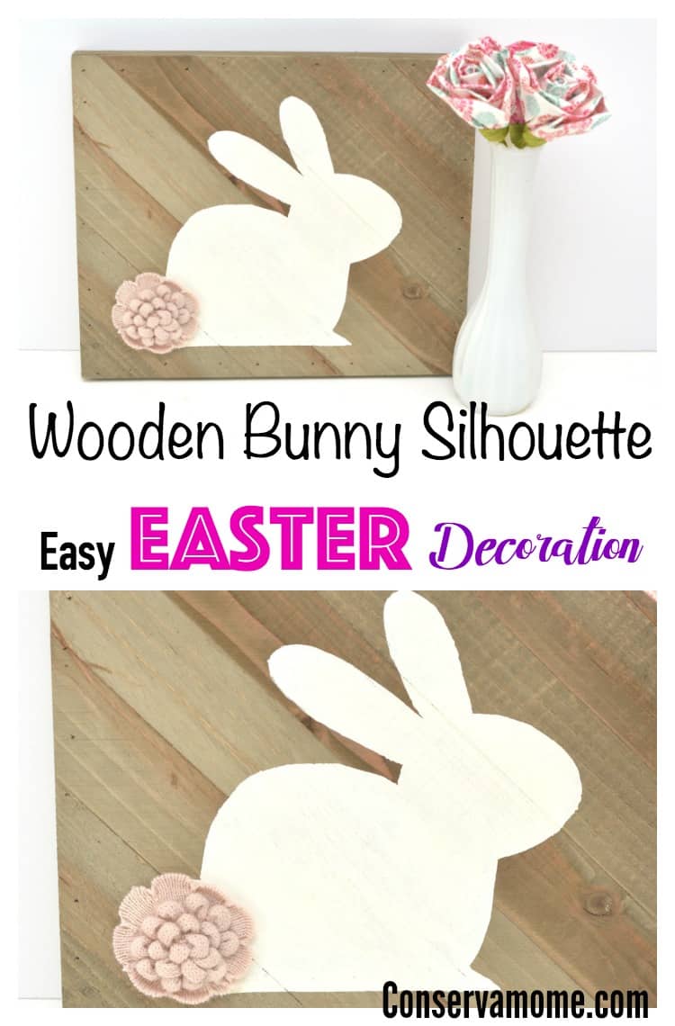 Wooden Bunny Silhouette Decoration