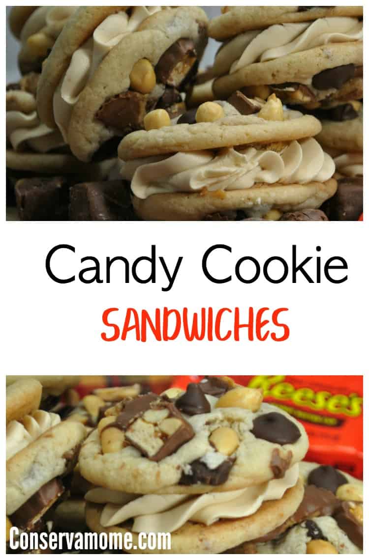 What happens when you take a delicious cookie recipe and marry it with some delicious candies? You get delectable candy cookie sandwiches. 