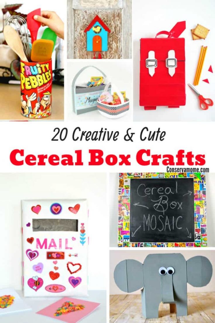 20 DIY Creative & Cute Cereal Box Crafts you can make - ConservaMom