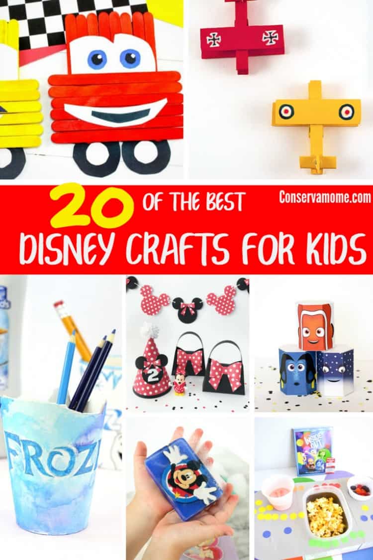 Do you have a little one that loves Disney? Here's a fun round round up of 20 of the Best Disney Crafts for kids.