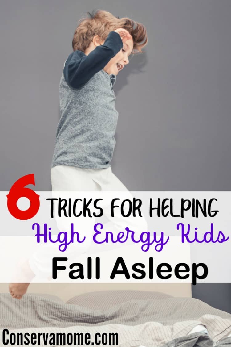 Do you have trouble getting your high energy kid to fall asleep? Check out 6 Tricks for Helping High Energy Kids Fall Asleep and save your night time sanity!