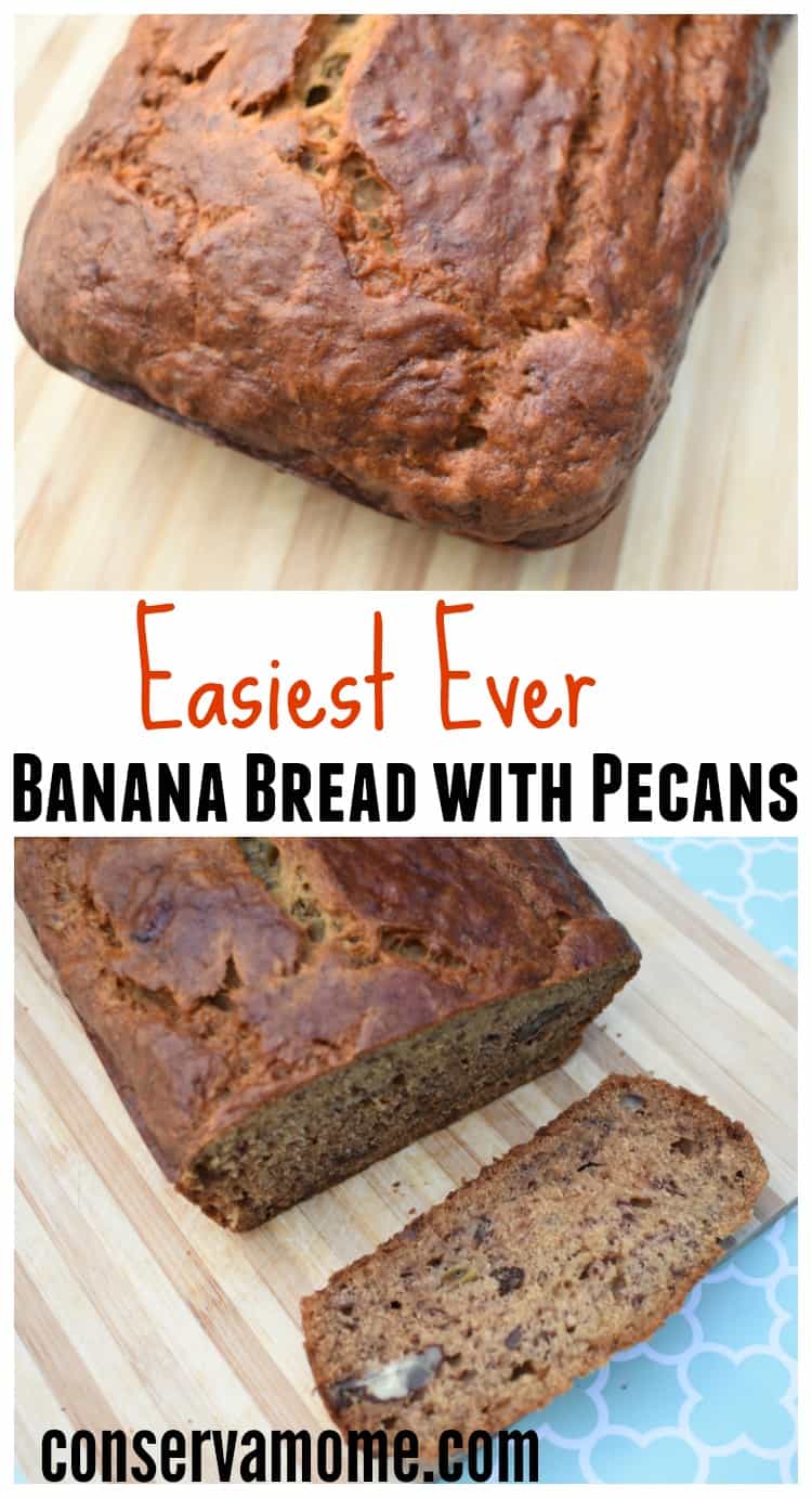 Easiest Ever banana Bread with pecans