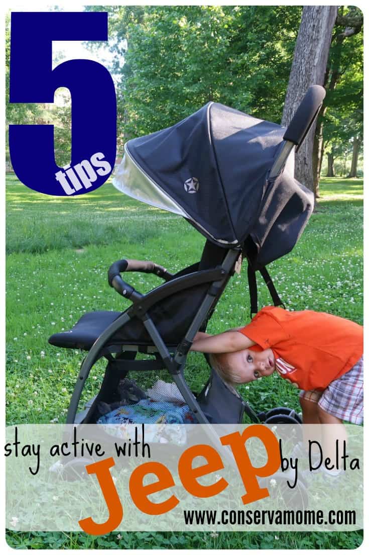 Staying active just got easier thanks to the Jeep Ultralite Adventure Stroller by Delta. Check out 5 Tips to Stay Active as a mom and get out of that energy rut we so easily fall into as parents. 