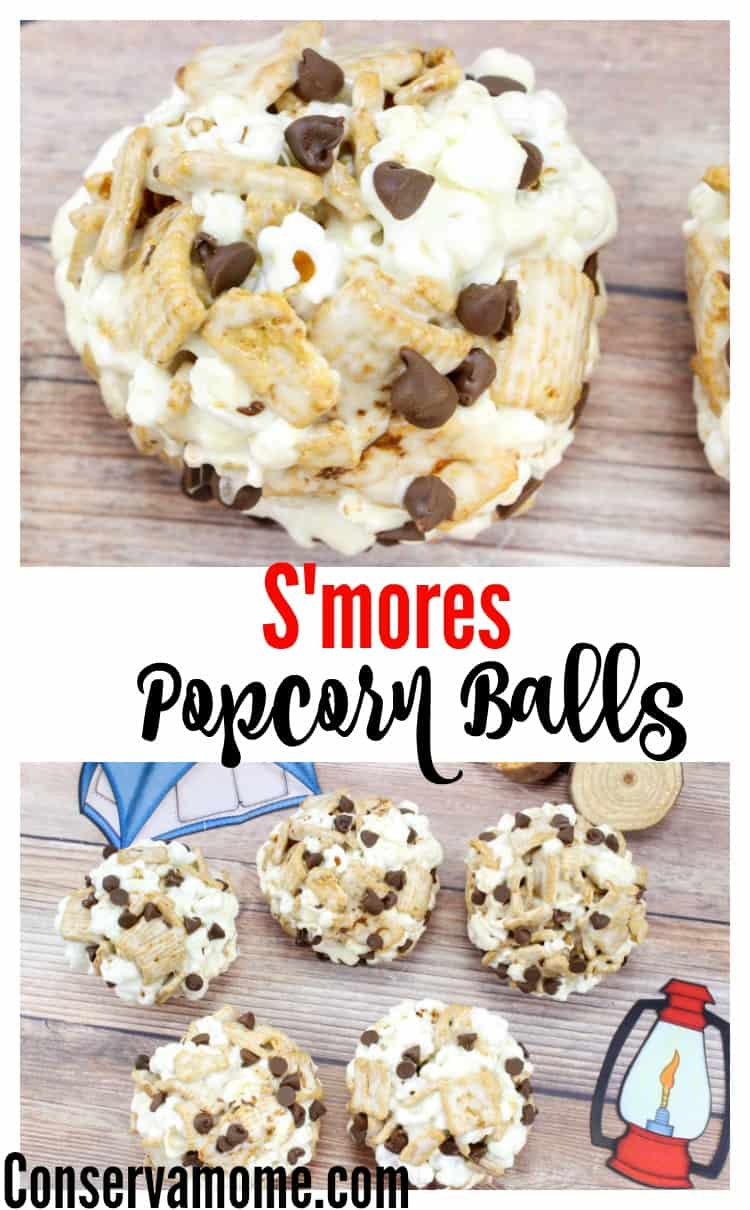 S'mores Popcorn Balls Recipe - ConservaMom